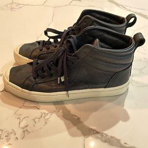 Cariuma Black Leather High Tops Mens 10.5